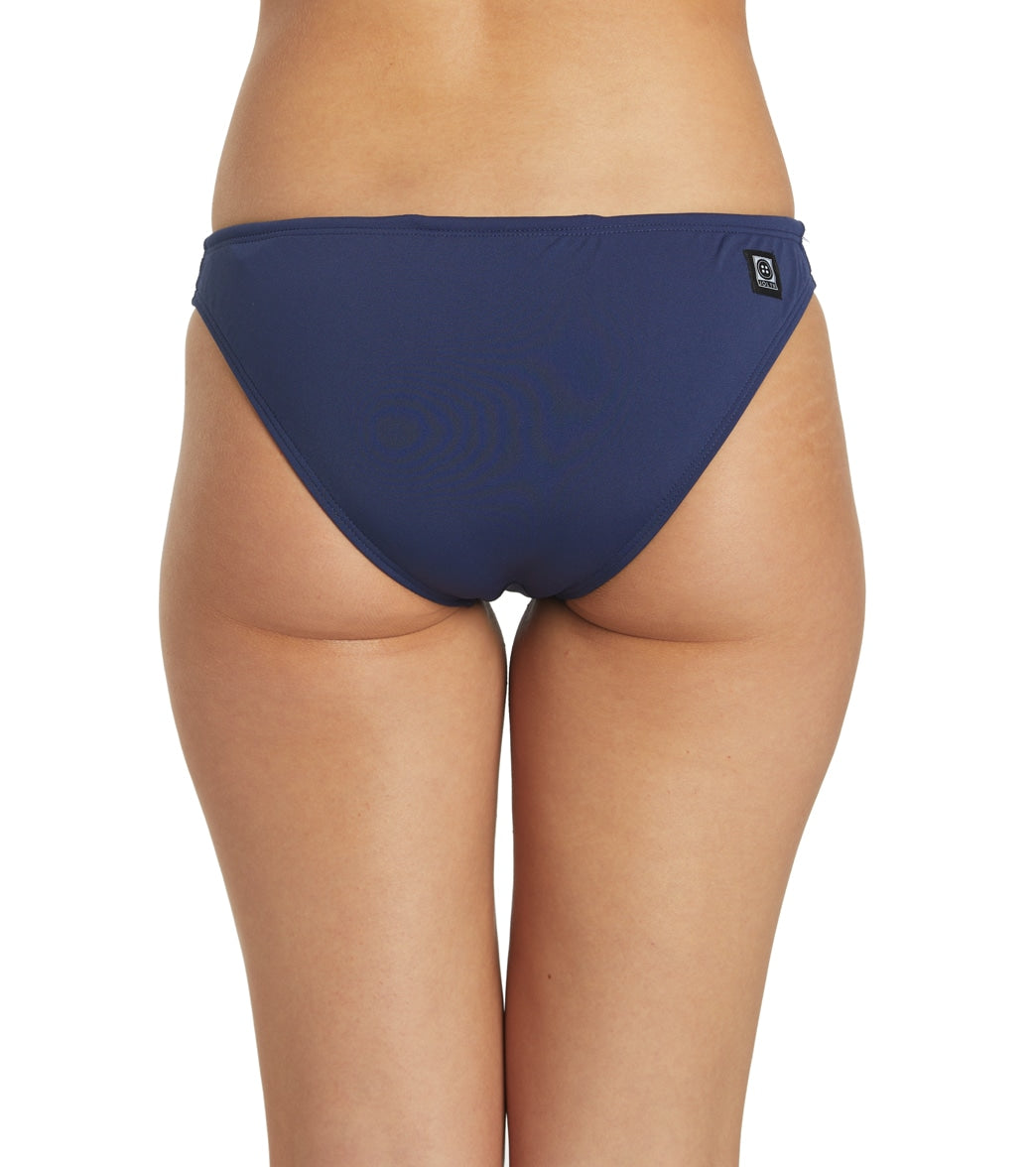 JOLYN Women's Midl Solid Bikini Bottom Navy