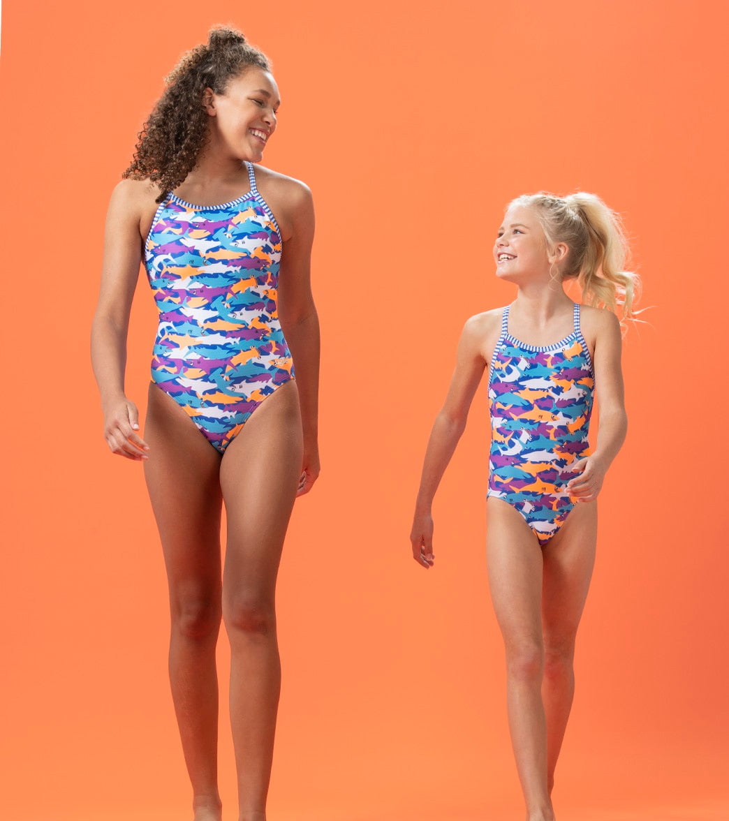 Dolfin Uglies Women's V-2 Back One Piece Swimsuit Sharkonator