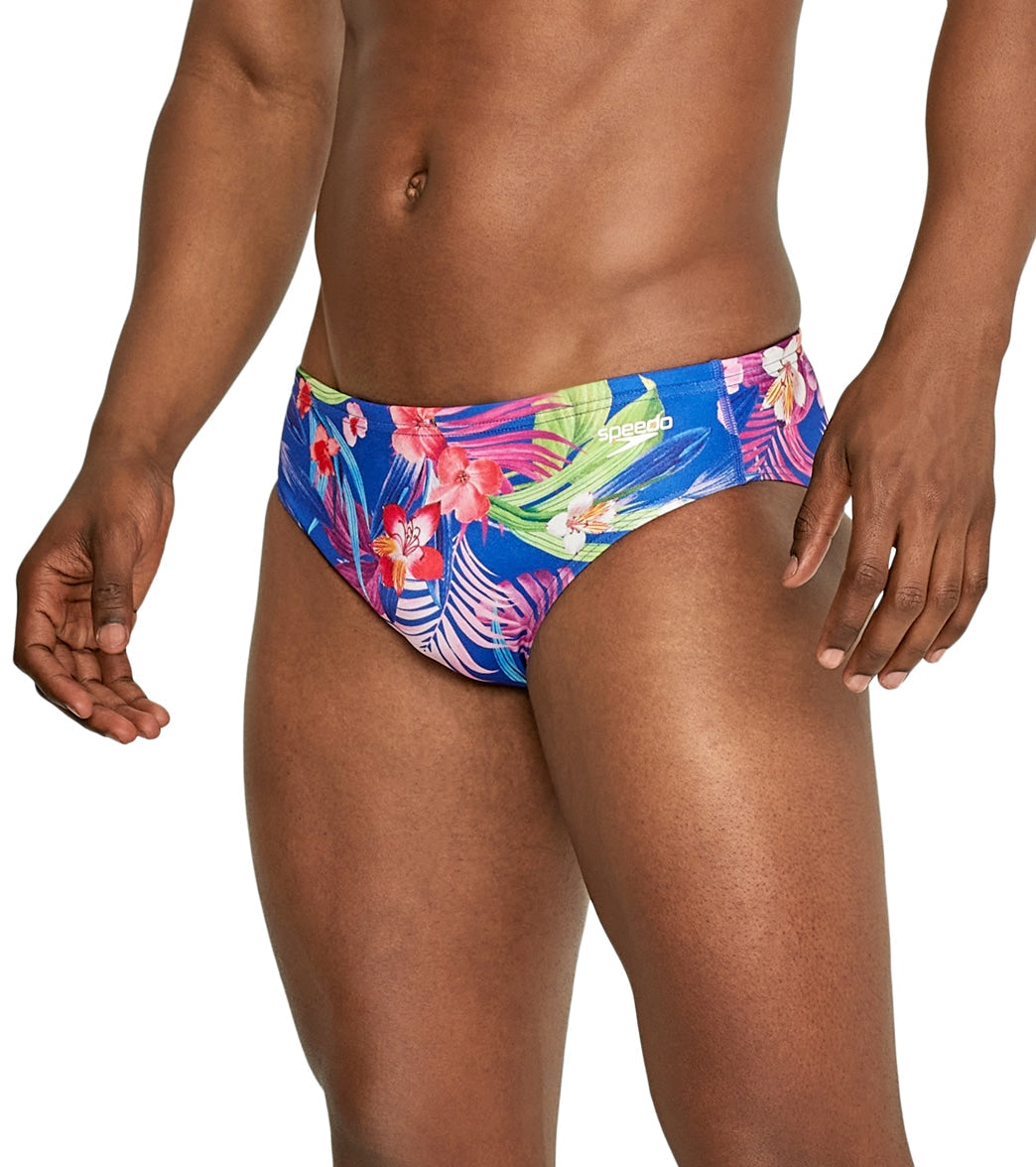 Speedo Vibe Men's Printed One Brief Swimsuit Tropical Trance
