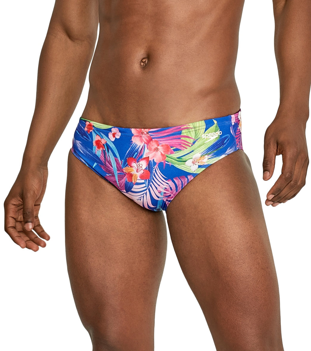 Speedo Vibe Men's Printed One Brief Swimsuit Tropical Trance