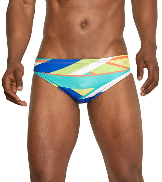 Speedo Vibe Men's Printed One Brief Swimsuit Dynamic Diagonal