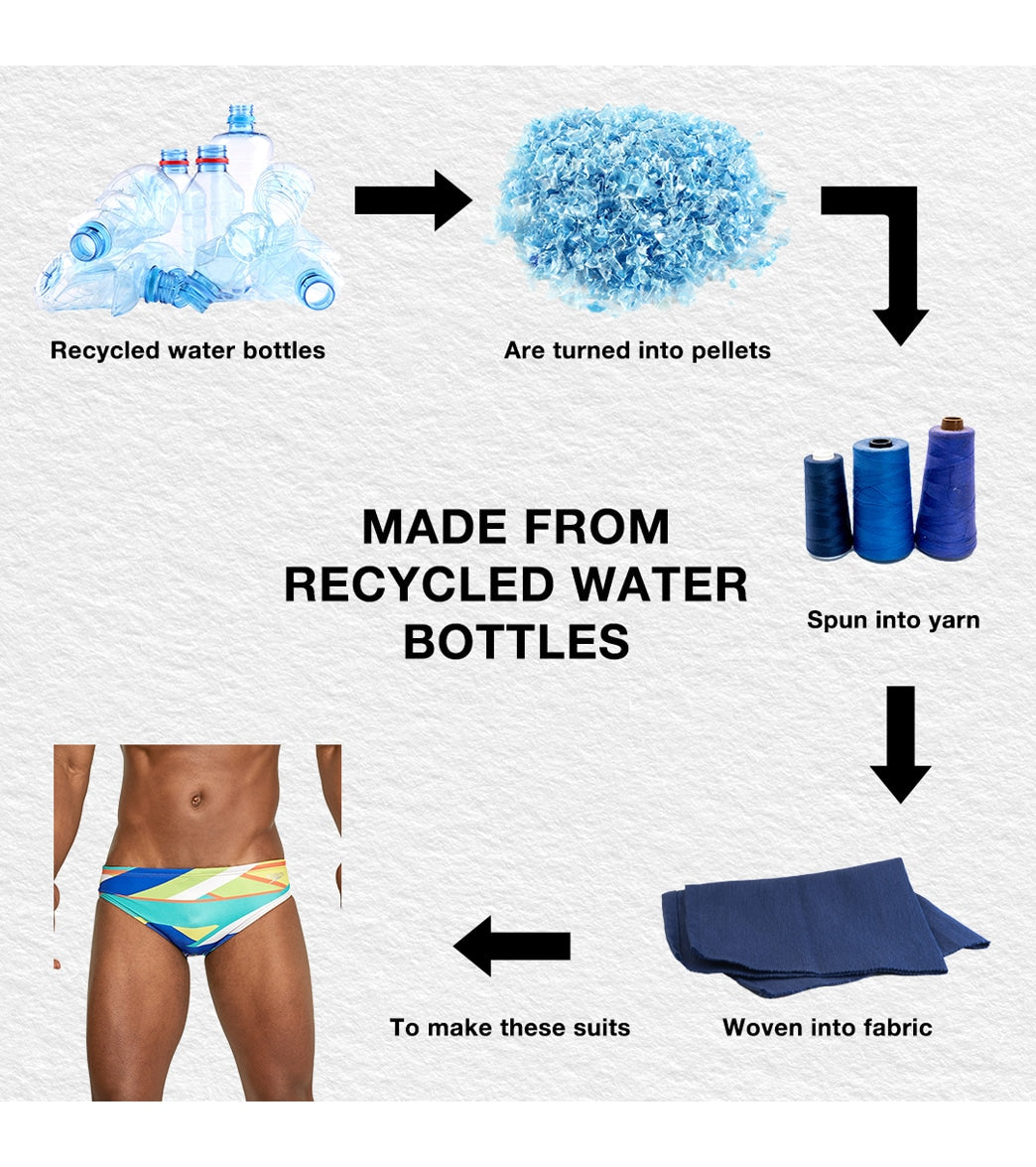 Speedo Vibe Men's Printed One Brief Swimsuit Dynamic Diagonal