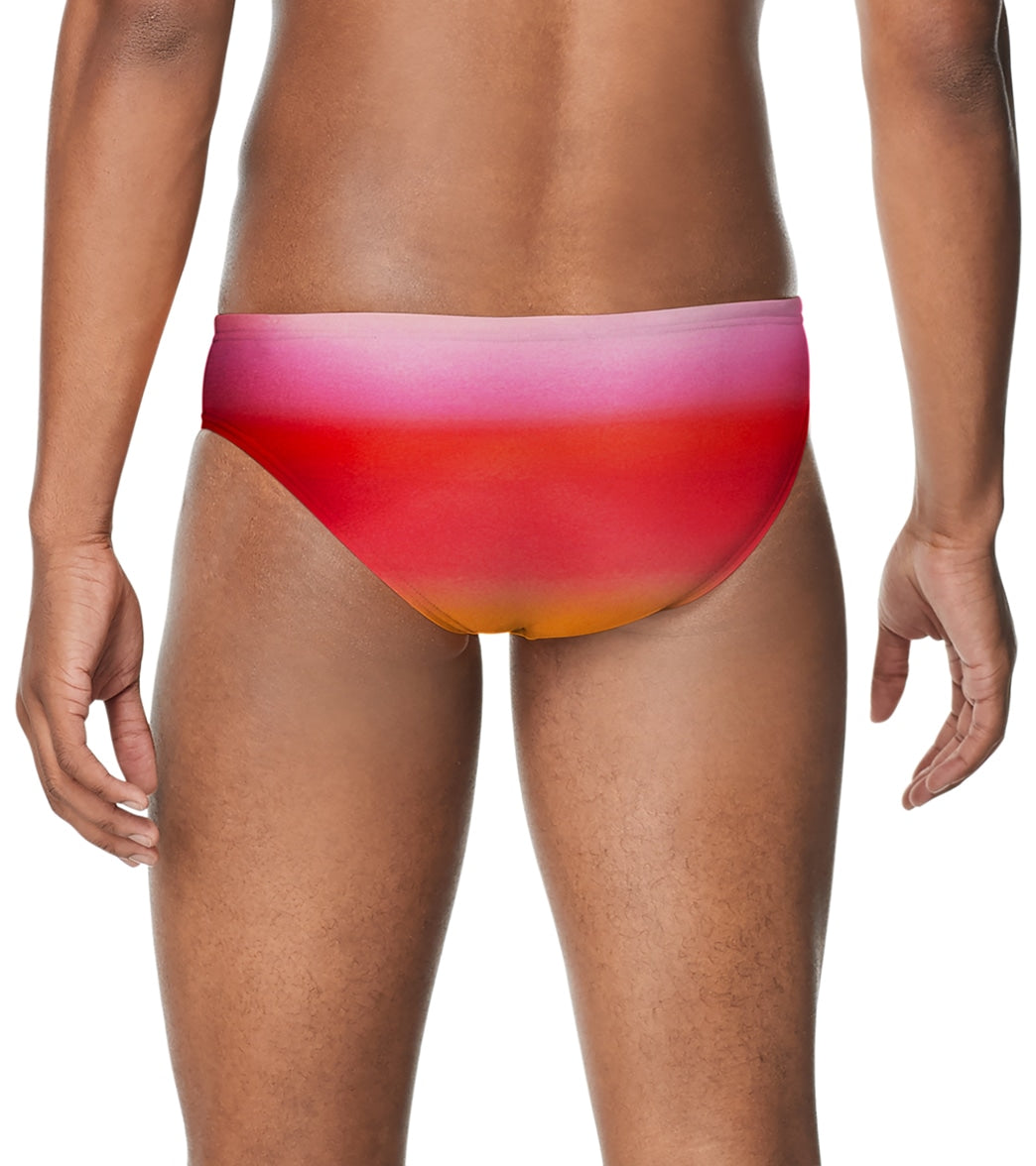 Speedo Vibe Men's Printed One Brief Swimsuit Sunset Ombre