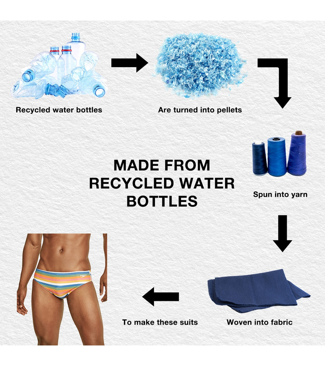 Speedo Vibe Men's Printed One Brief Swimsuit Multi Stripe