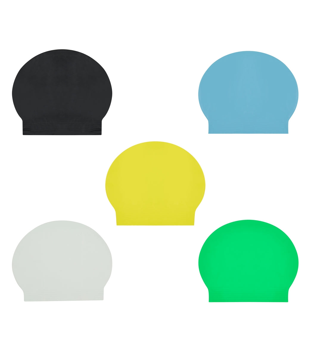 Sporti Kids' Latex Swim Cap Set of 5