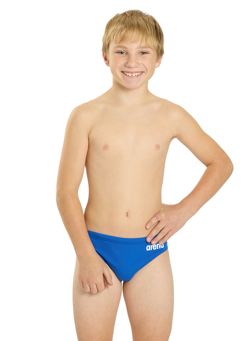 Arena Men's Solid Brief Swimsuit Royal/White