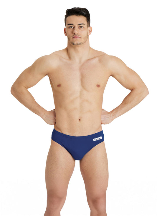 Arena Men's Solid Brief Swimsuit Navy/White
