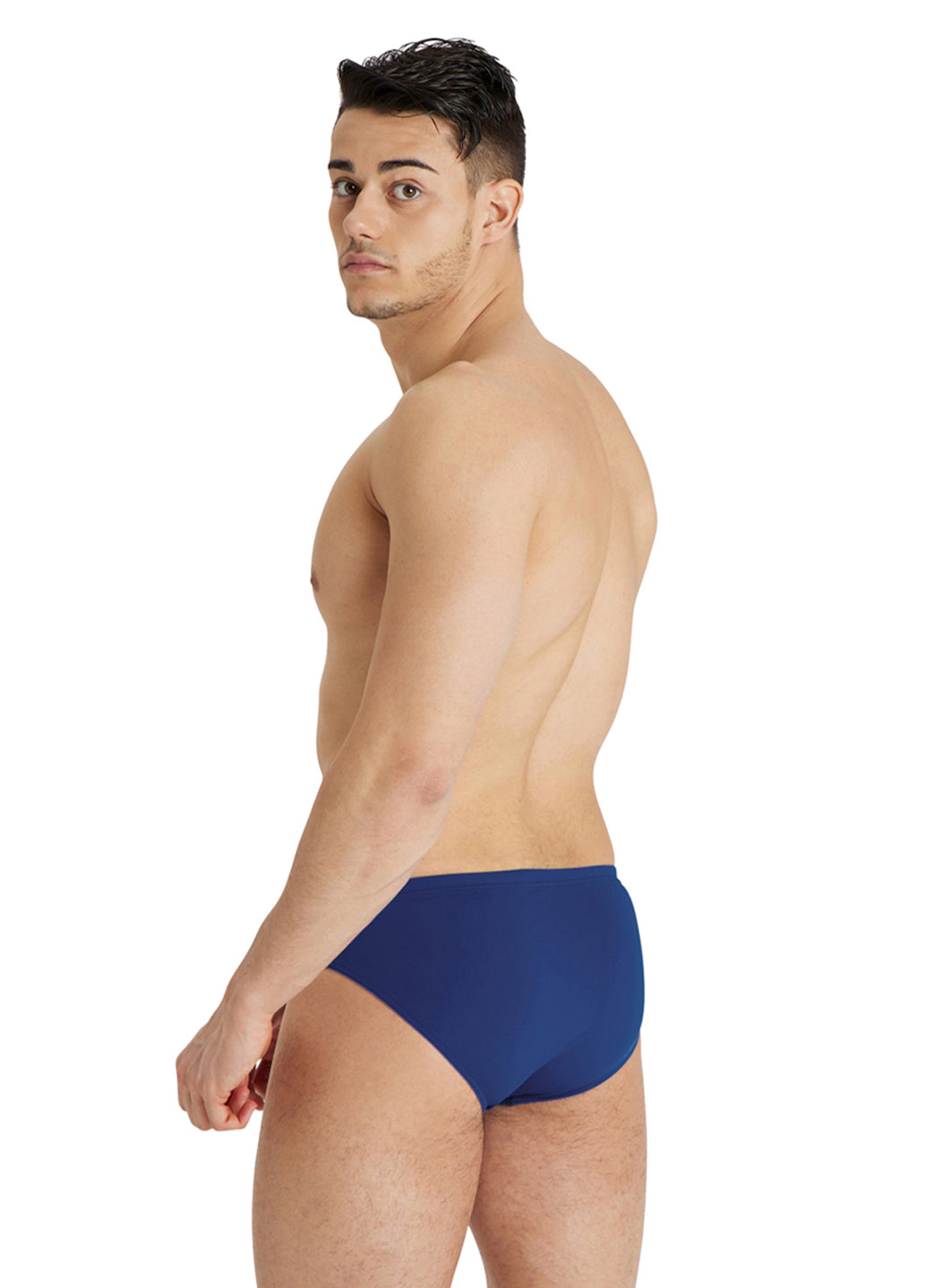 Arena Men's Solid Brief Swimsuit Navy/White