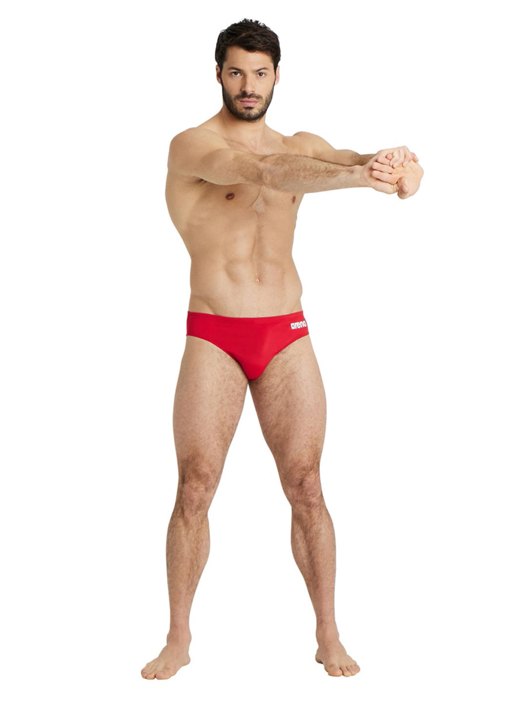 Arena Men's Solid Brief Swimsuit Red/White