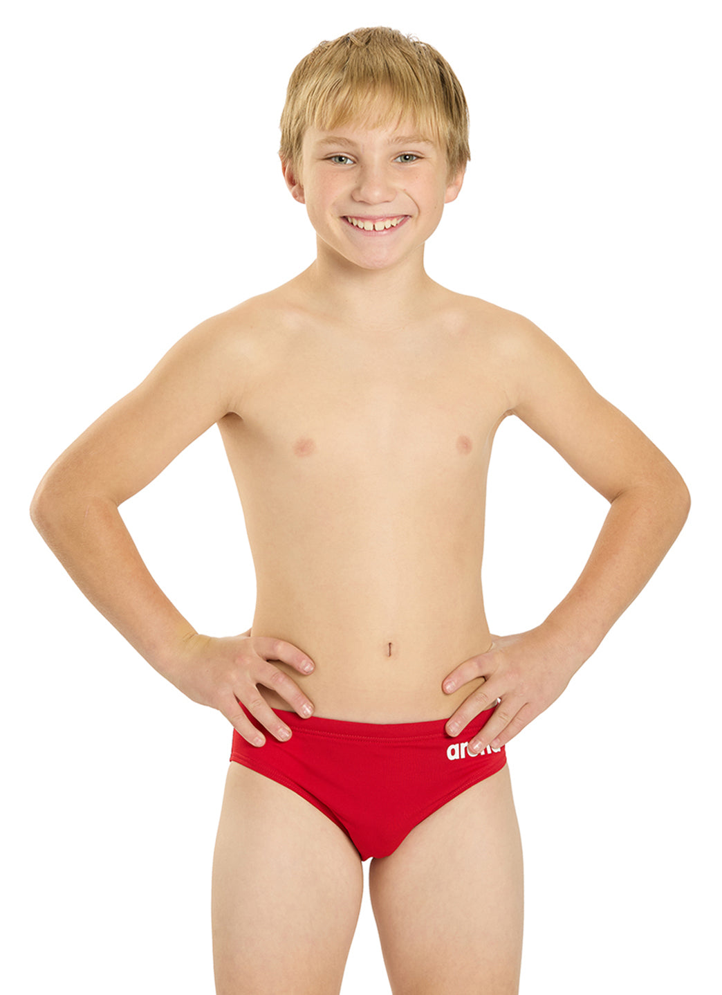 Arena Men's Solid Brief Swimsuit Red/White