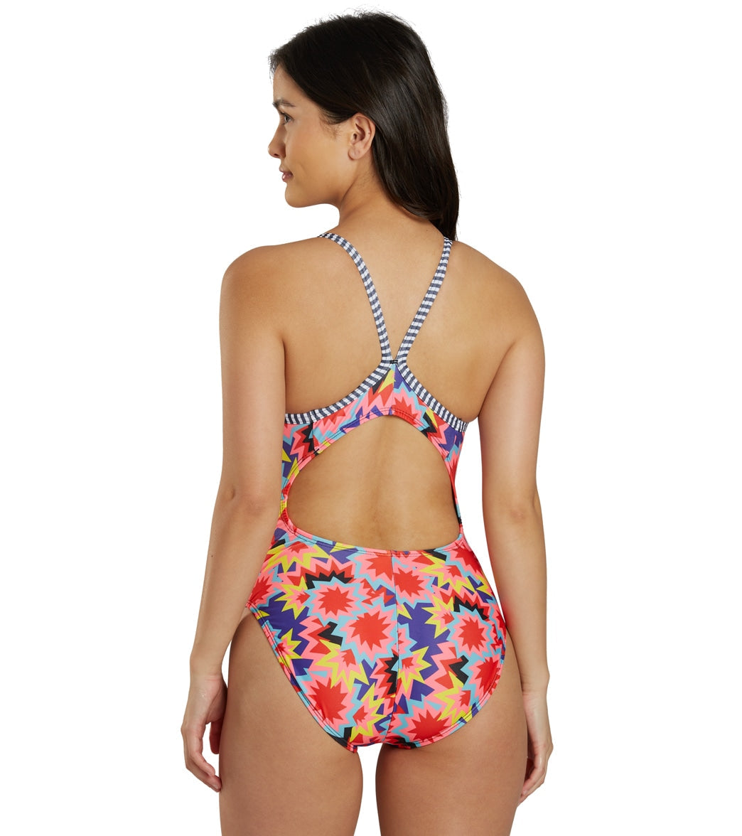Dolfin Uglies Women's V-2 Back One Piece Swimsuit Kaboom