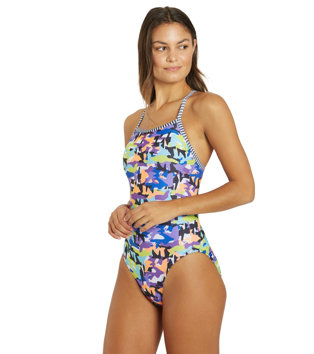 Dolfin Uglies Women's V-2 Back One Piece Swimsuit Delta