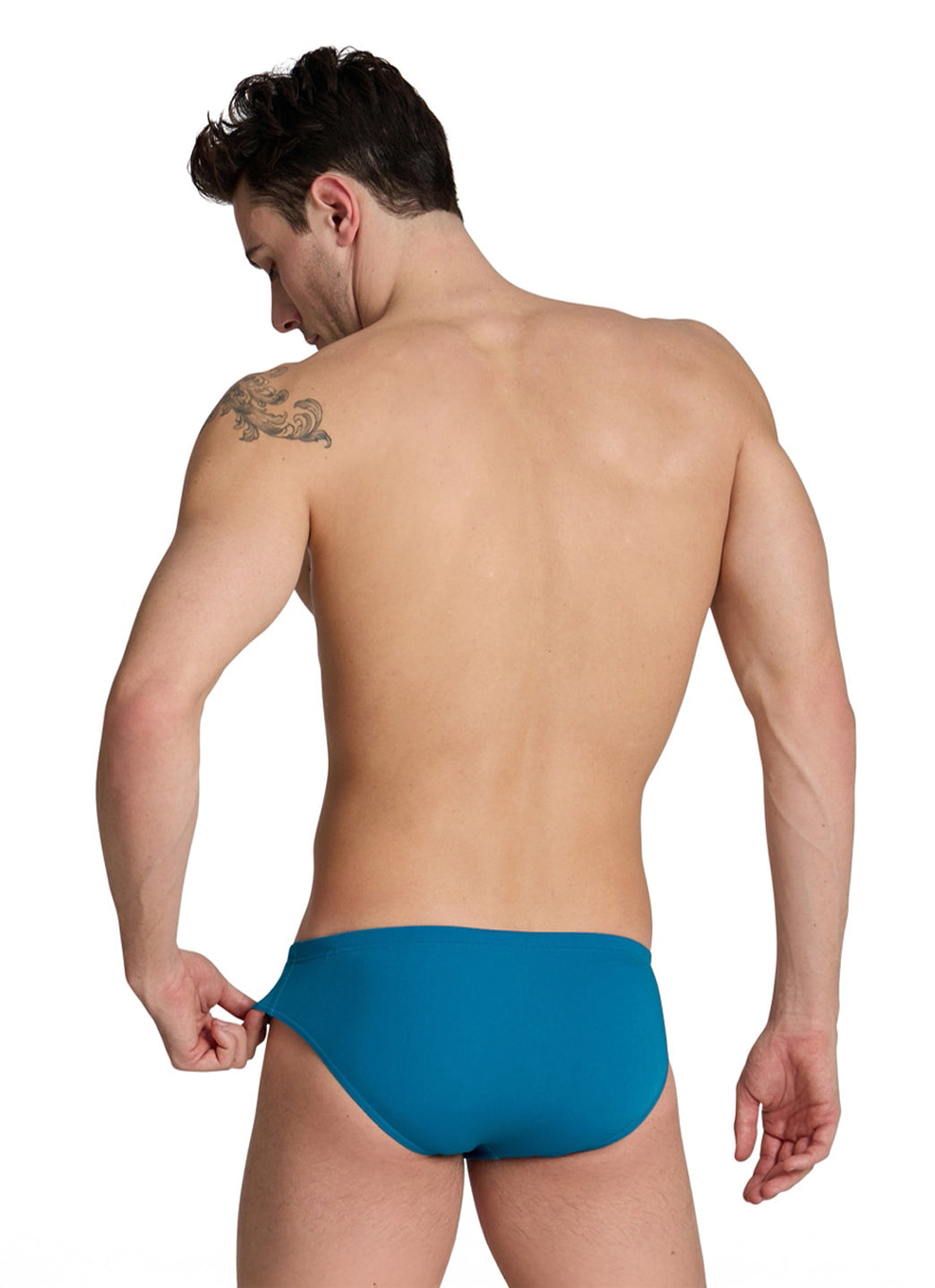 Arena Men's Solid Brief Swimsuit Blue Cosmo