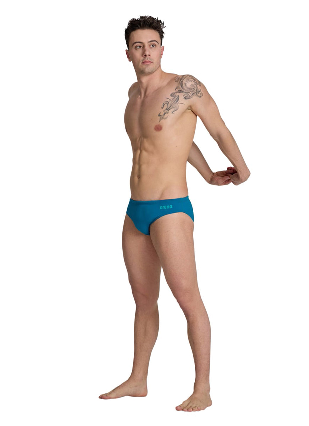 Arena Men's Solid Brief Swimsuit Blue Cosmo