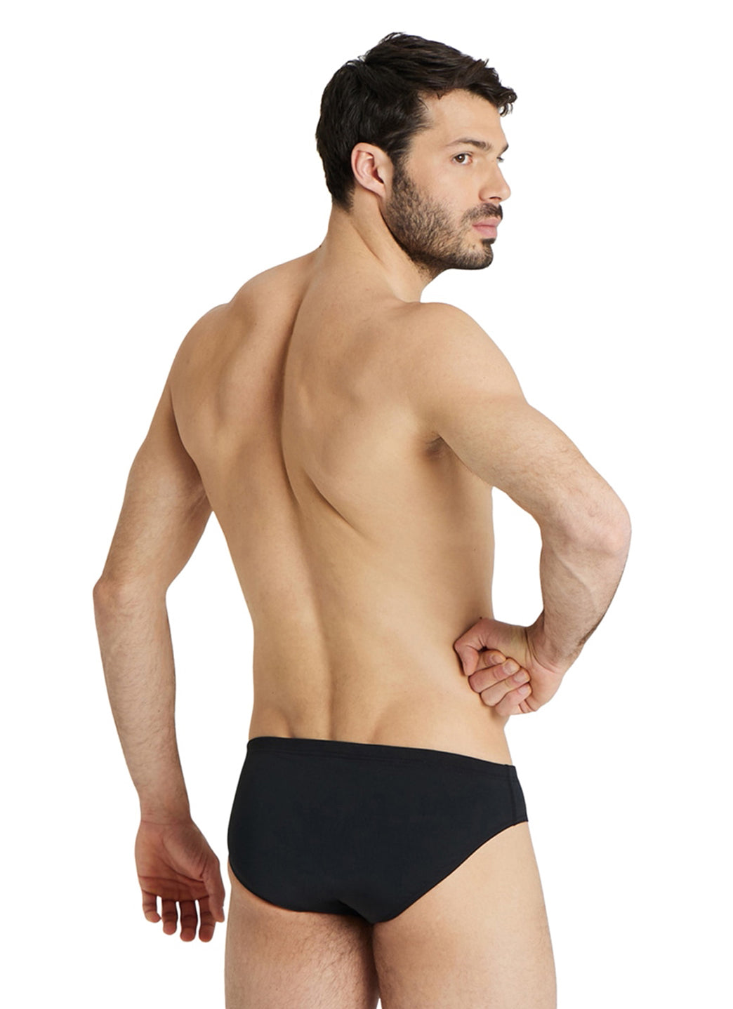 Arena Men's Solid Brief Swimsuit Black/Gold