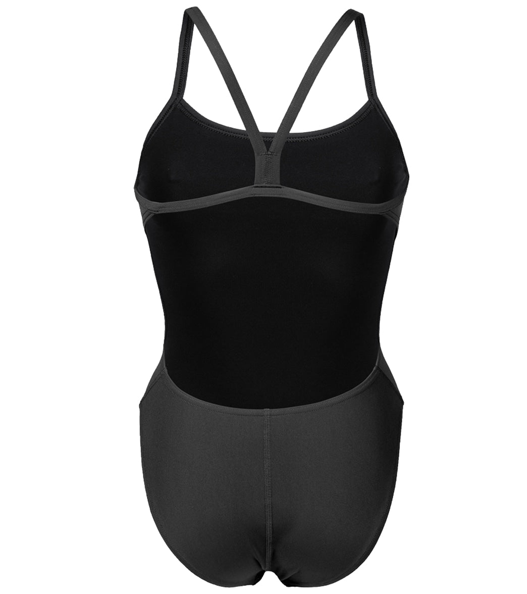 Arena Women's Solid Challenge Back One Piece Swimsuit Black/Gold