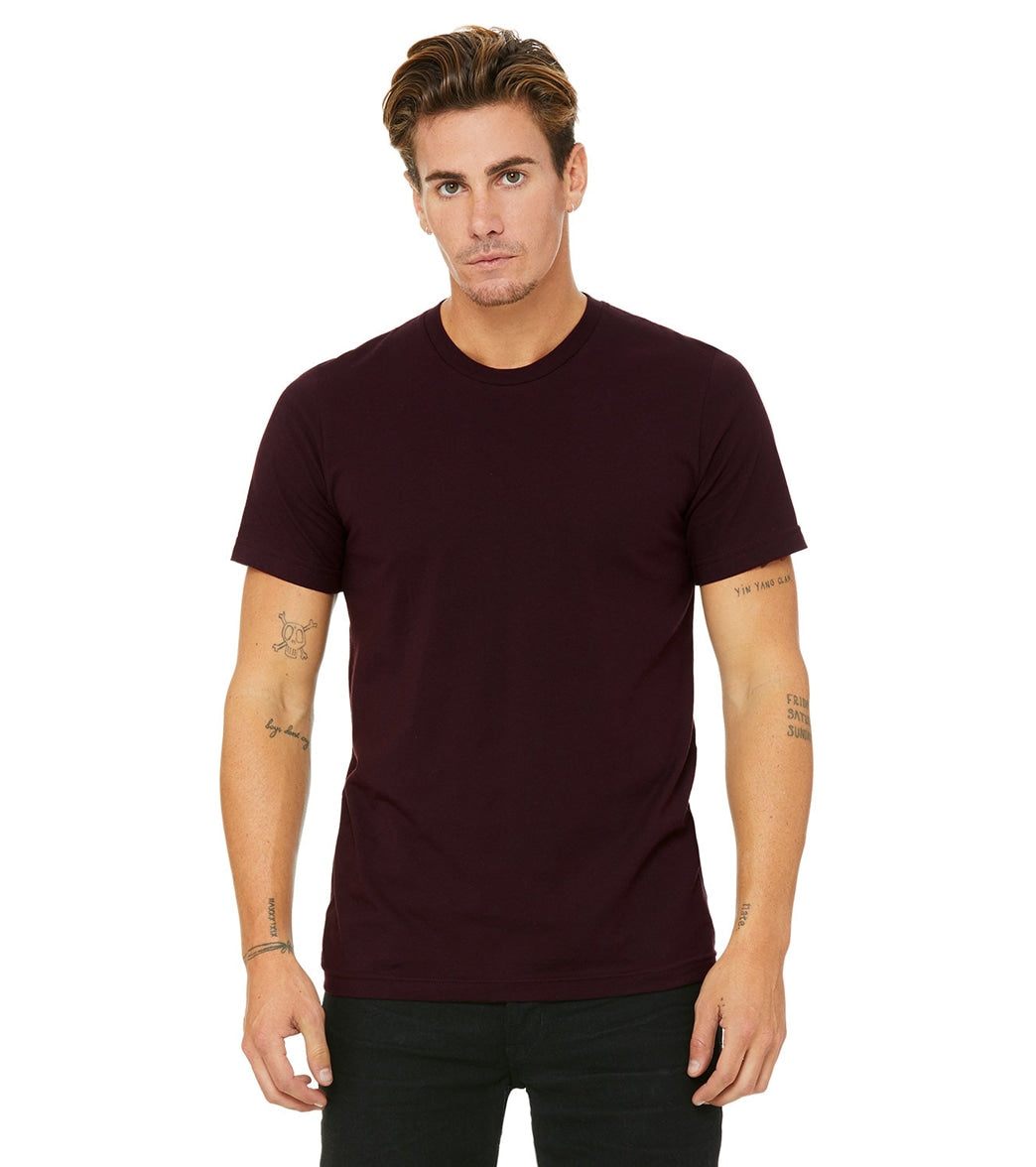 Bella + Canvas Unisex Jersey T-Shirt Oxblood Black