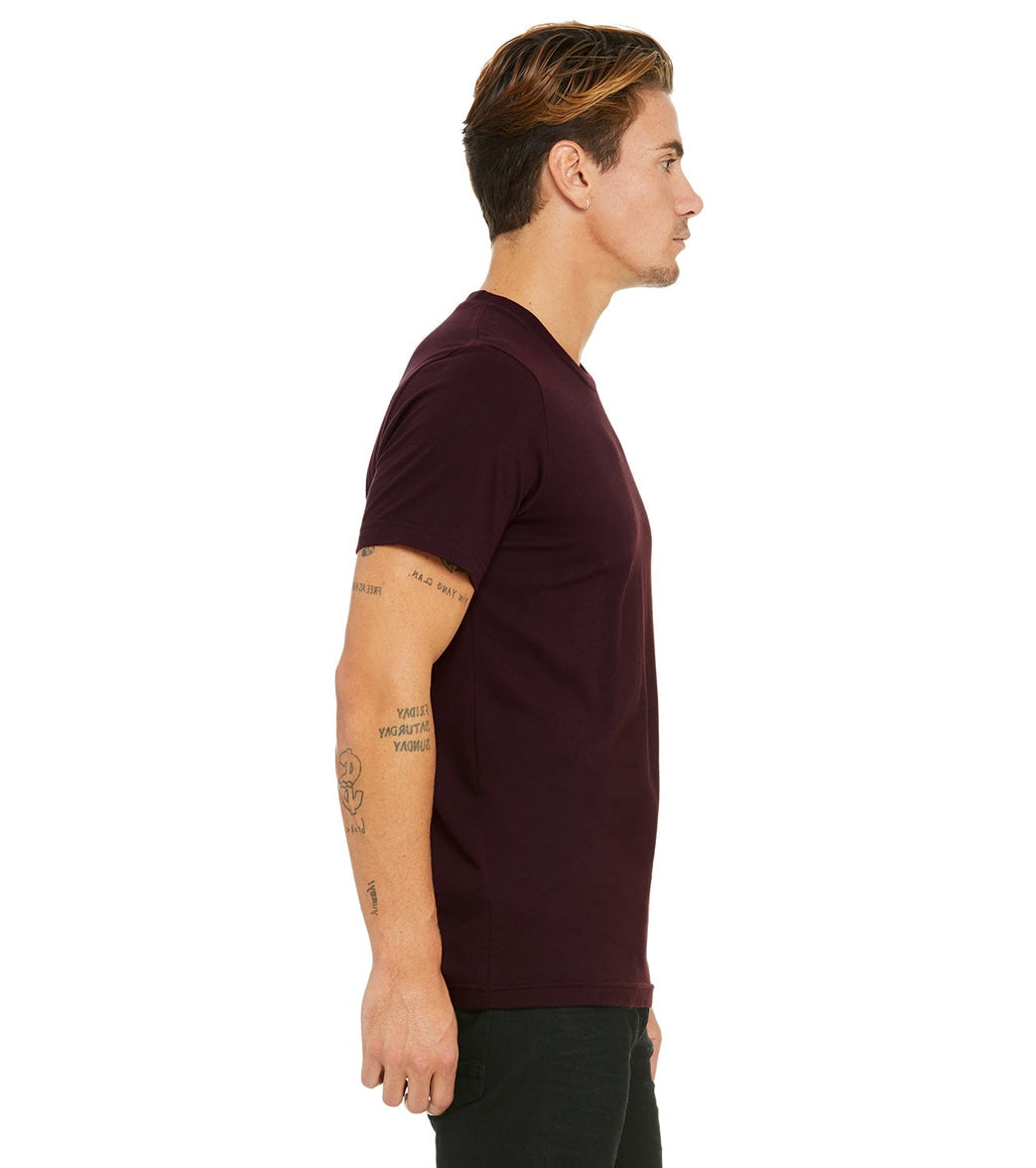 Bella + Canvas Unisex Jersey T-Shirt Oxblood Black