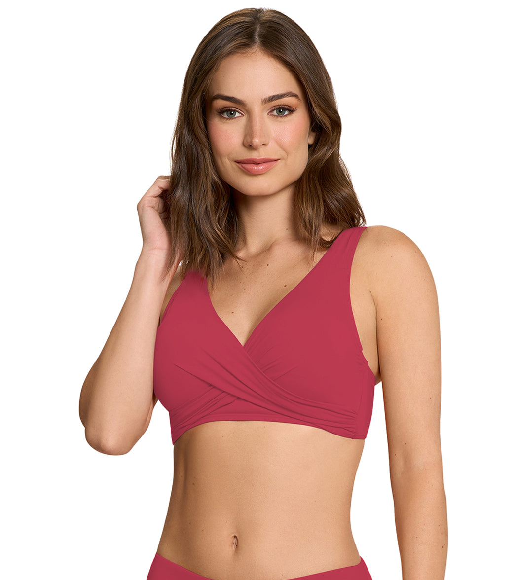 Jantzen Women's Solids Vera Surplice Bikini Top