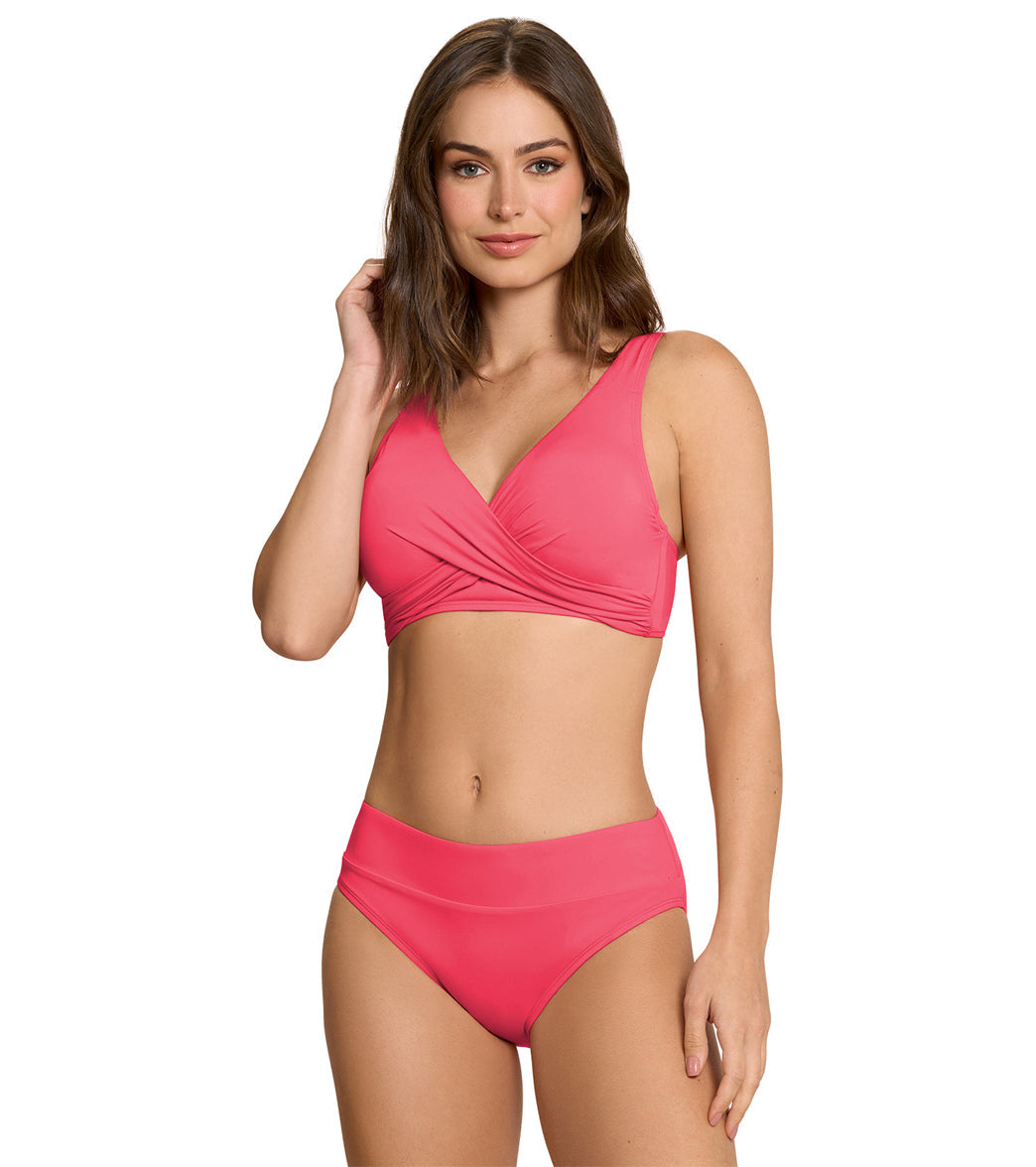 Jantzen Women's Solids Vera Surplice Bikini Top Jolie