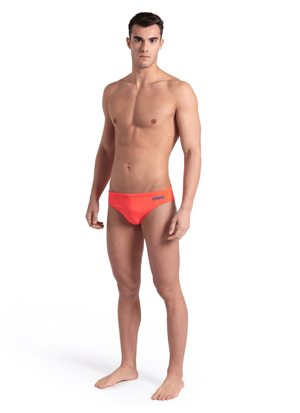 Arena Men's Solid Brief Swimsuit Bright Coral