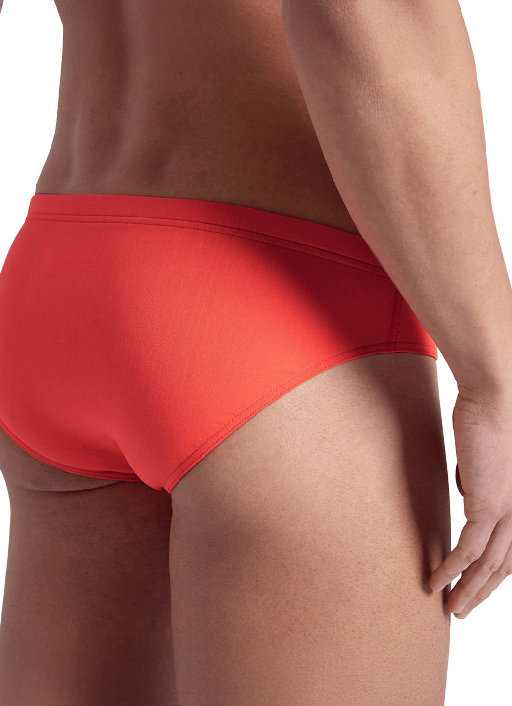 Arena Men's Solid Brief Swimsuit Bright Coral