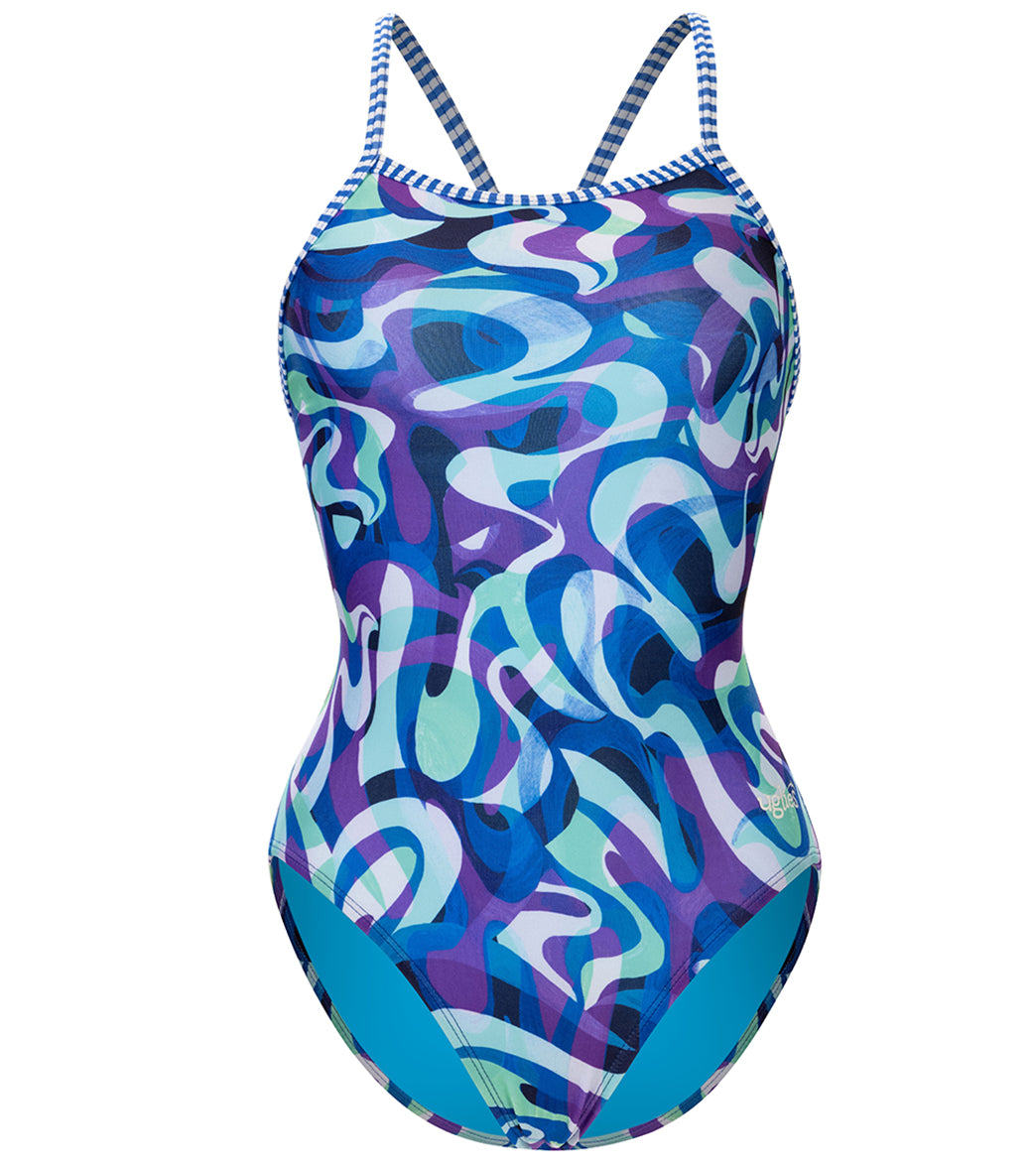 Dolfin Uglies Women's V-2 Back One Piece Swimsuit Groovy