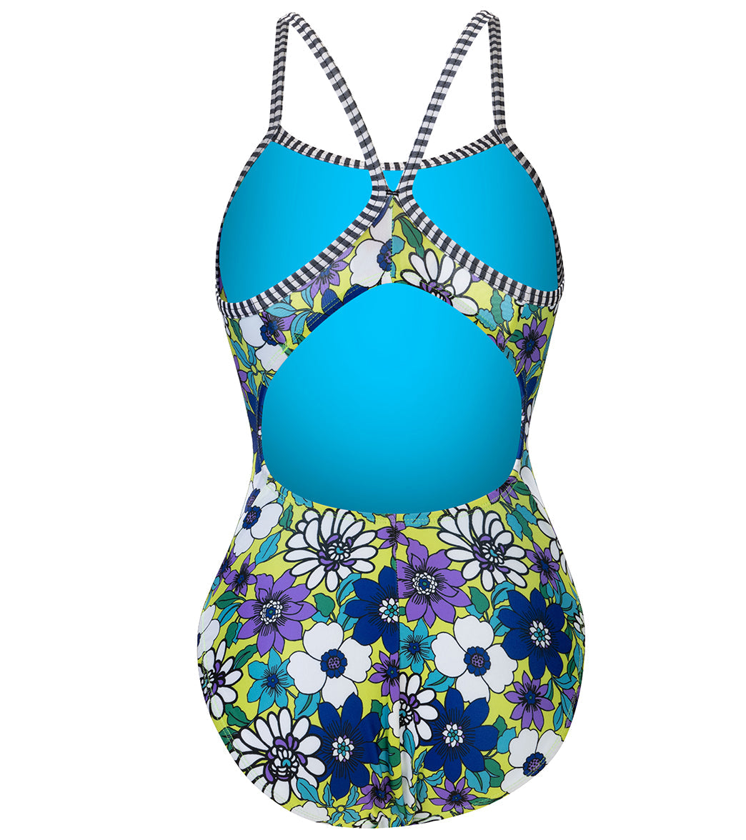 Dolfin Uglies Women's V-2 Back One Piece Swimsuit Floral Pop