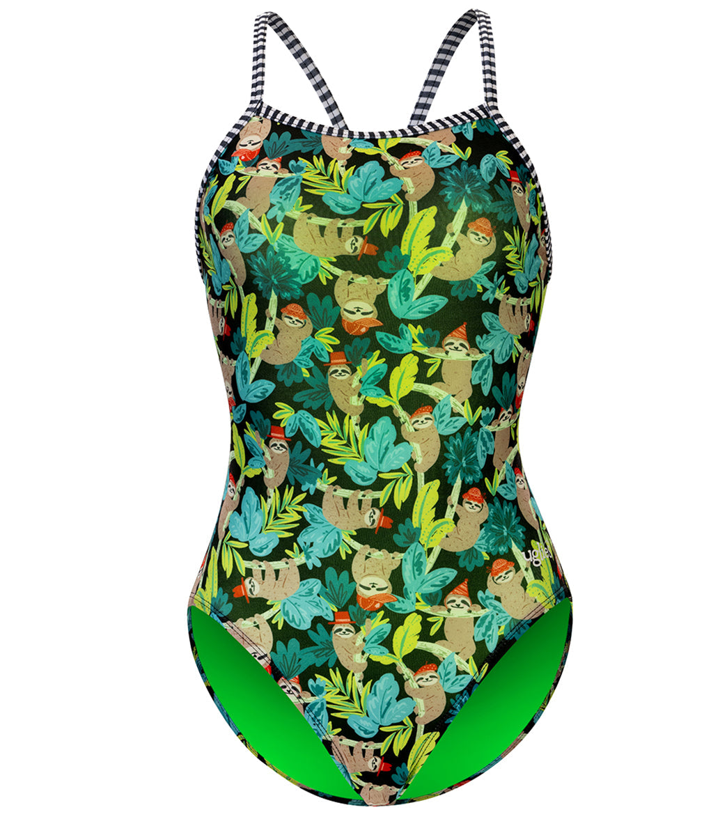 Dolfin Uglies Women's V-2 Back One Piece Swimsuit Hang Tight