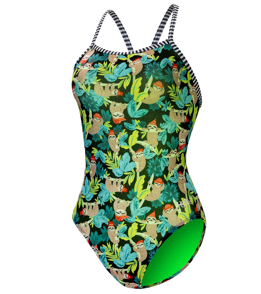 Dolfin Uglies Women's V-2 Back One Piece Swimsuit Hang Tight