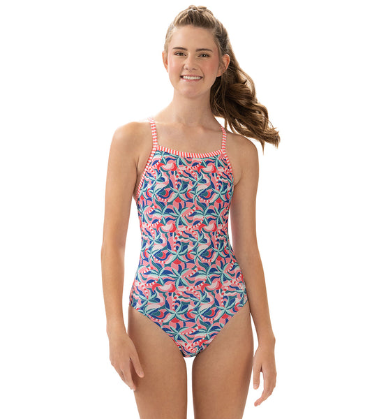 Dolfin Uglies Women's V-2 Back One Piece Swimsuit Palmania