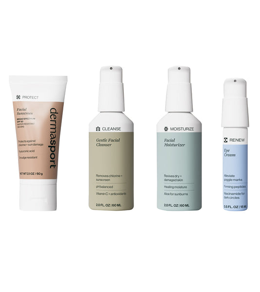 Dermasport Complete Kit: SPF 50 Lotion, Cleanser, Moisturizer, Eye Cream