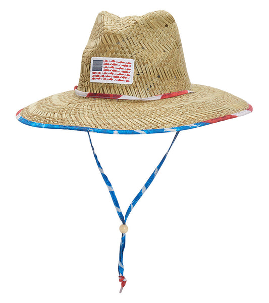 Peter Grimm Loyalist Lifeguard Straw 4.25" Brim Sun Hat Natural