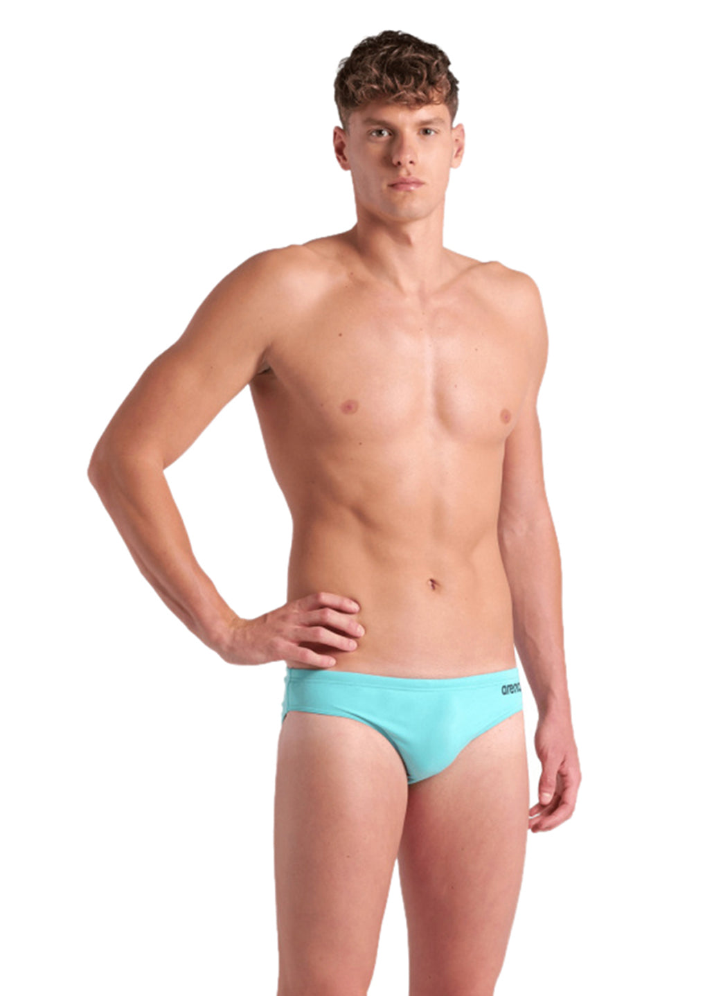 Arena Men's Solid Brief Swimsuit Water/Navy