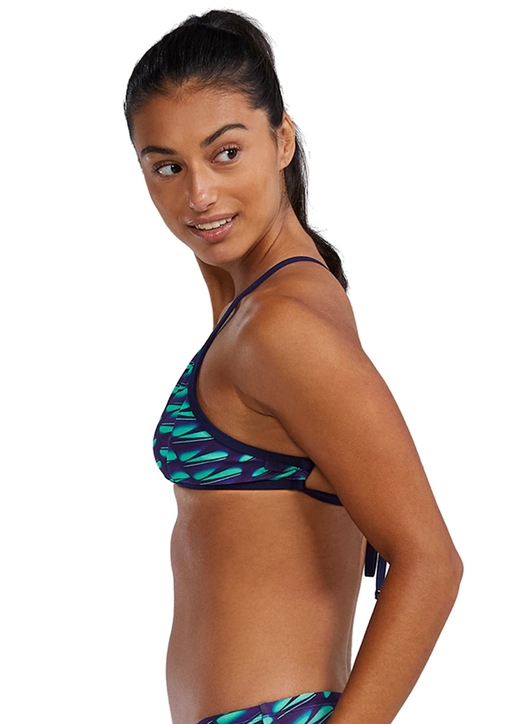 TYR Women's Dragonflyte Durafast Elite Triangle Tieback Bikini Top