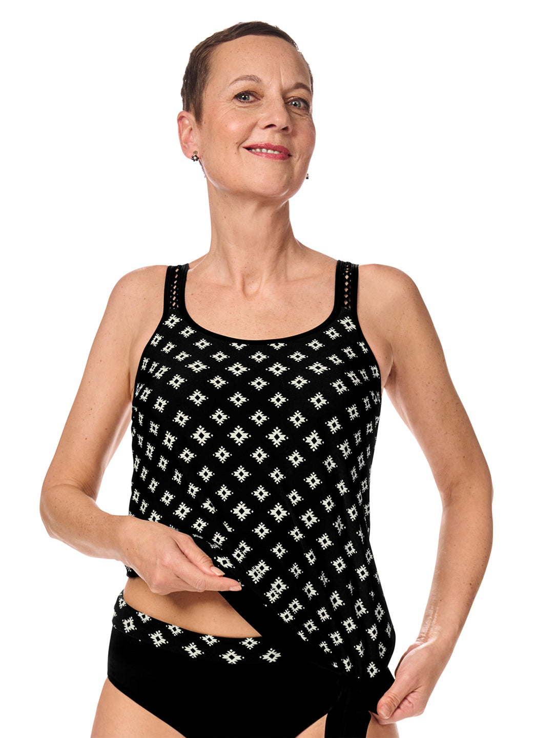 Amoena Women's Palermo Blouson Mastectomy Tankini Top (B/C/D Cup)