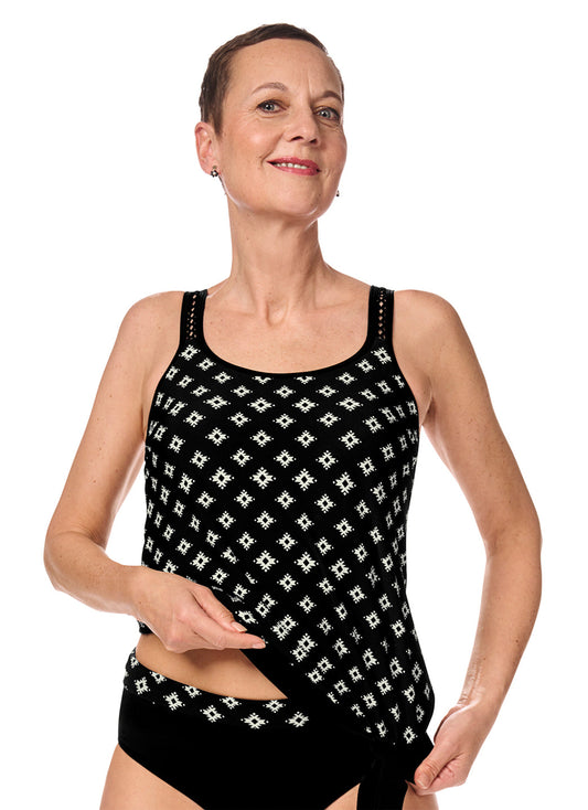 Amoena Women's Palermo Blouson Mastectomy Tankini Top (B/C/D Cup)