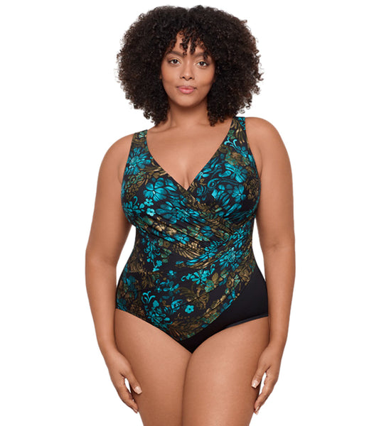 Miraclesuit Plus Women's Plus Size Flor De Mare Oceanus One Piece Swimsuit