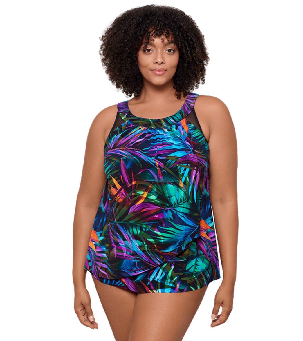 Miraclesuit Plus Women's Plus Size Palma Paradiso Ursula Tankini Top