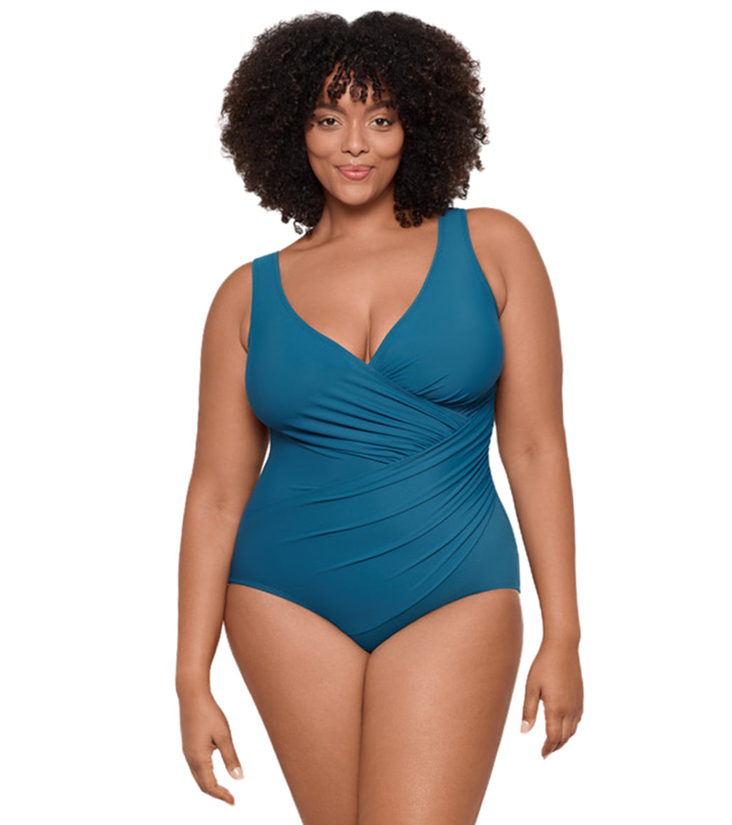 Miraclesuit Plus Women's Plus Size Solid Oceanus One Piece Swimsuit