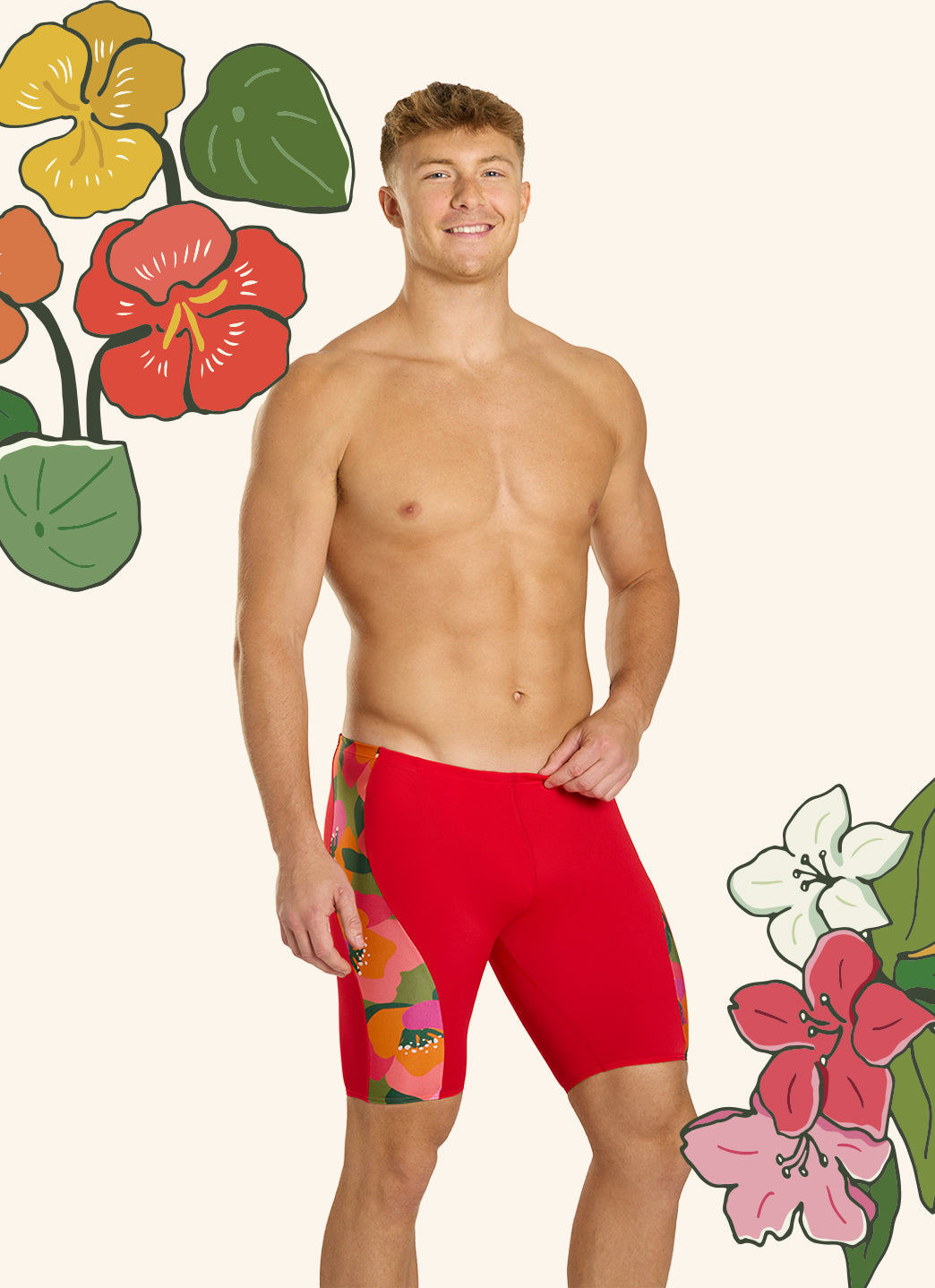 Sporti HydroLast Petal Pop Splice Jammer Swimsuit (22-40)