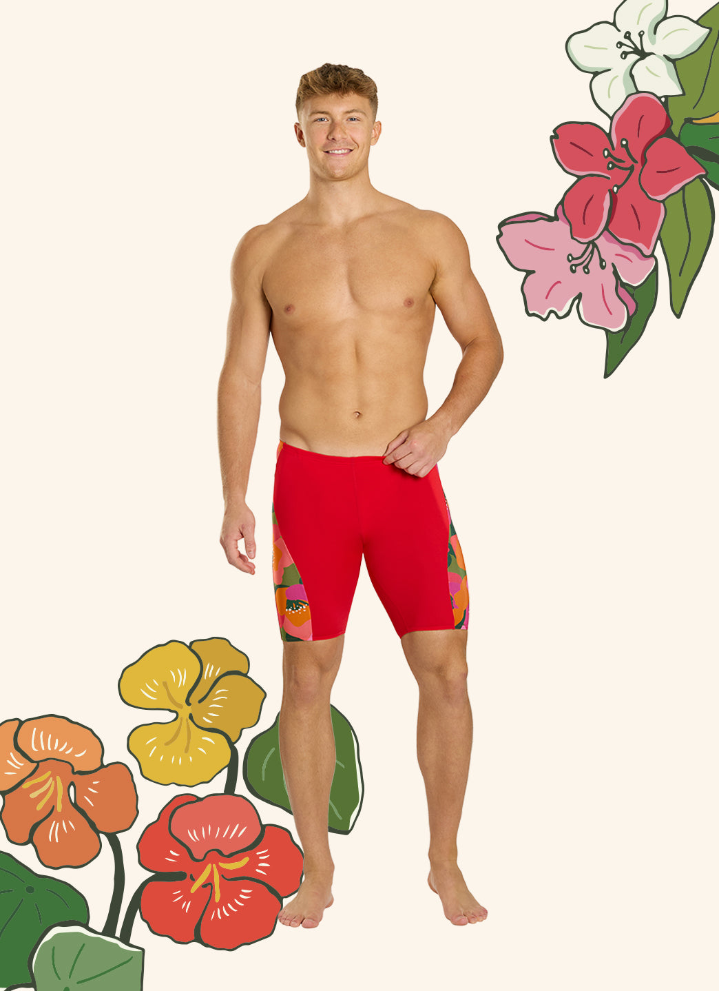 Sporti HydroLast Petal Pop Splice Jammer Swimsuit (22-40)