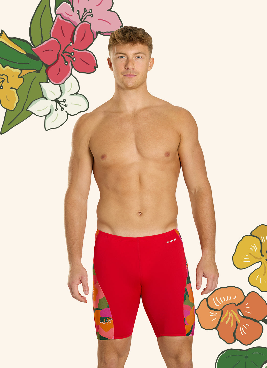 Sporti HydroLast Petal Pop Splice Jammer Swimsuit (22-40)