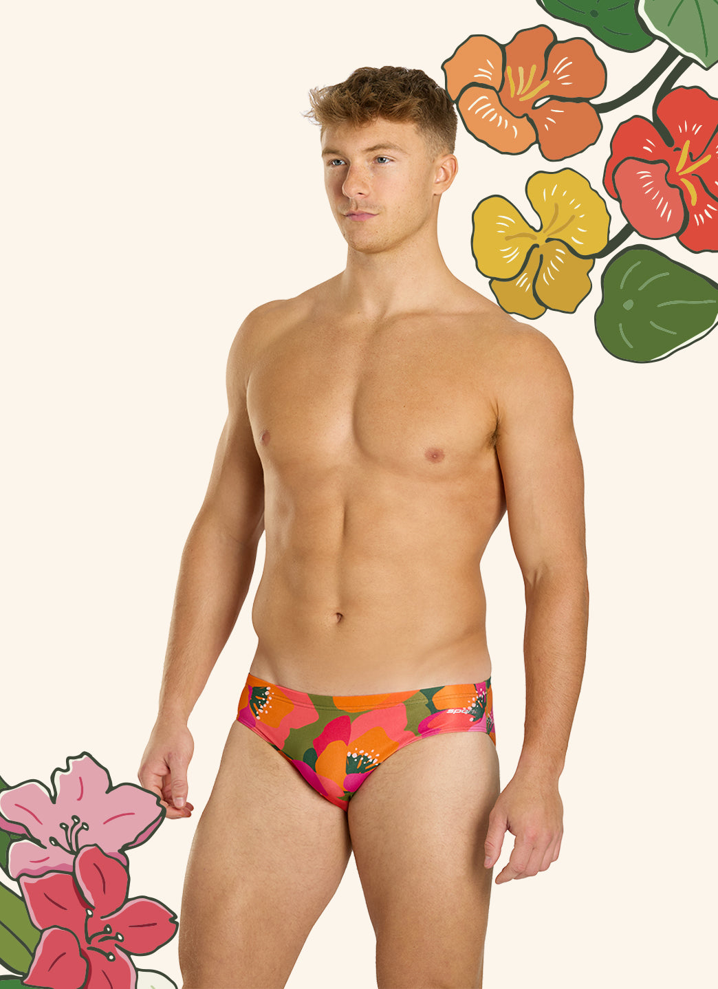 Sporti HydroLast Petal Pop Brief Swimsuit (26-40)