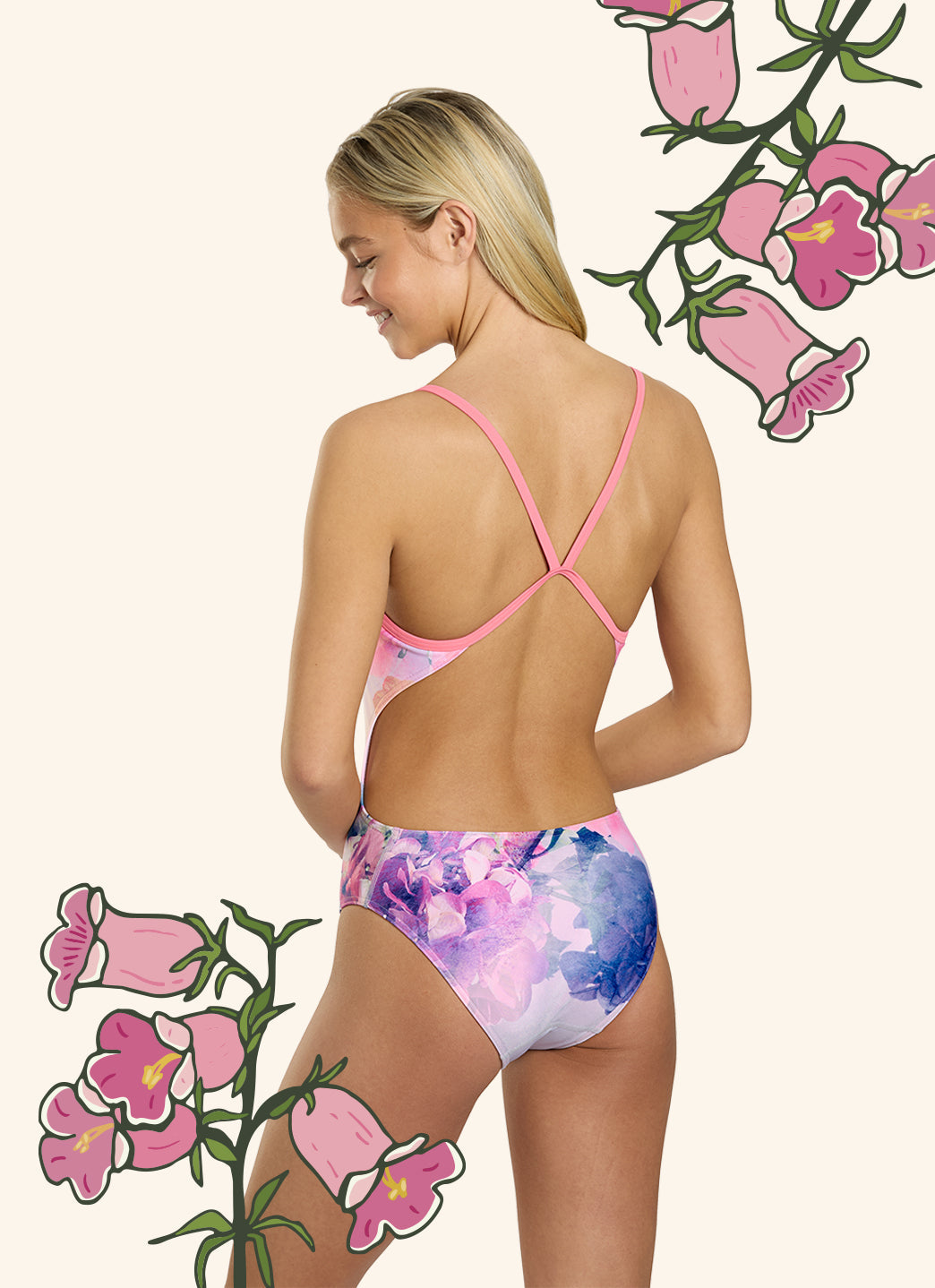 Sporti HydroLast Mystic Bloom Micro Back One Piece Swimsuit (26-40)