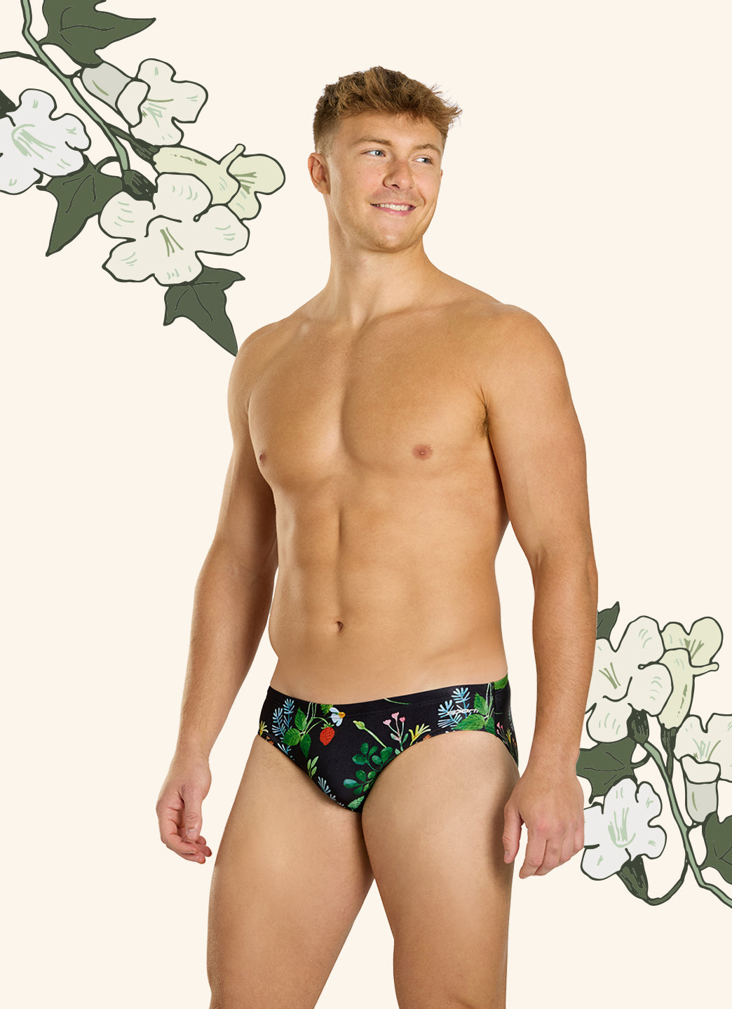 Sporti HydroLast Strawberry Fields Brief Swimsuit (26-40)