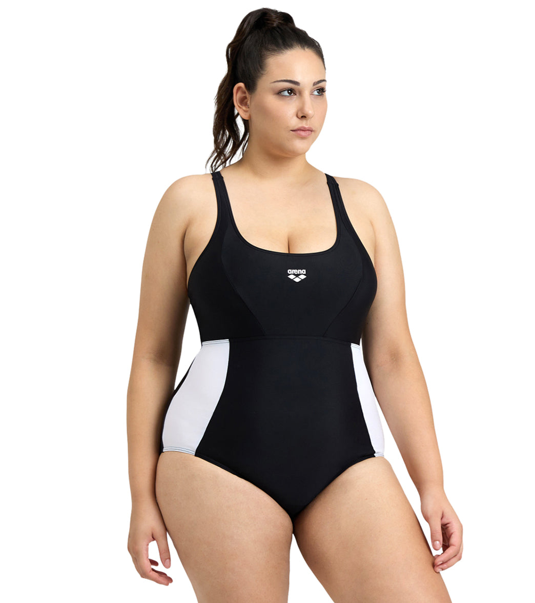 Arena Women's Plus Size Control Panel Pro Back One Piece Swimsuit