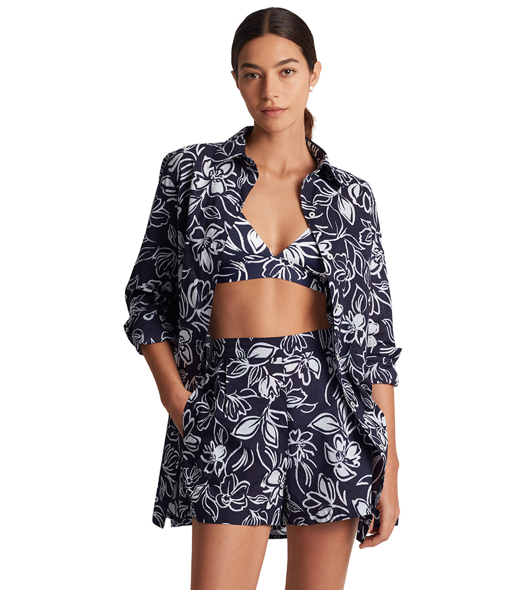 Lauren Ralph Lauren Women's Allora Floral Shirt & Short Set