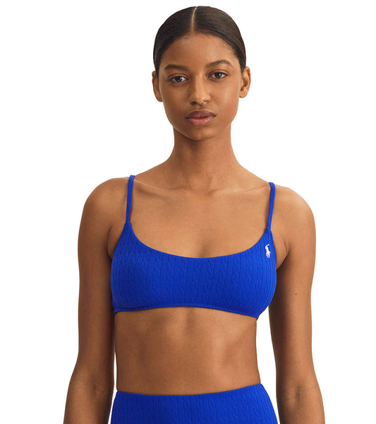 Polo Ralph Lauren Women's Jacquard Kennedy Bralette Cable Bikini Top