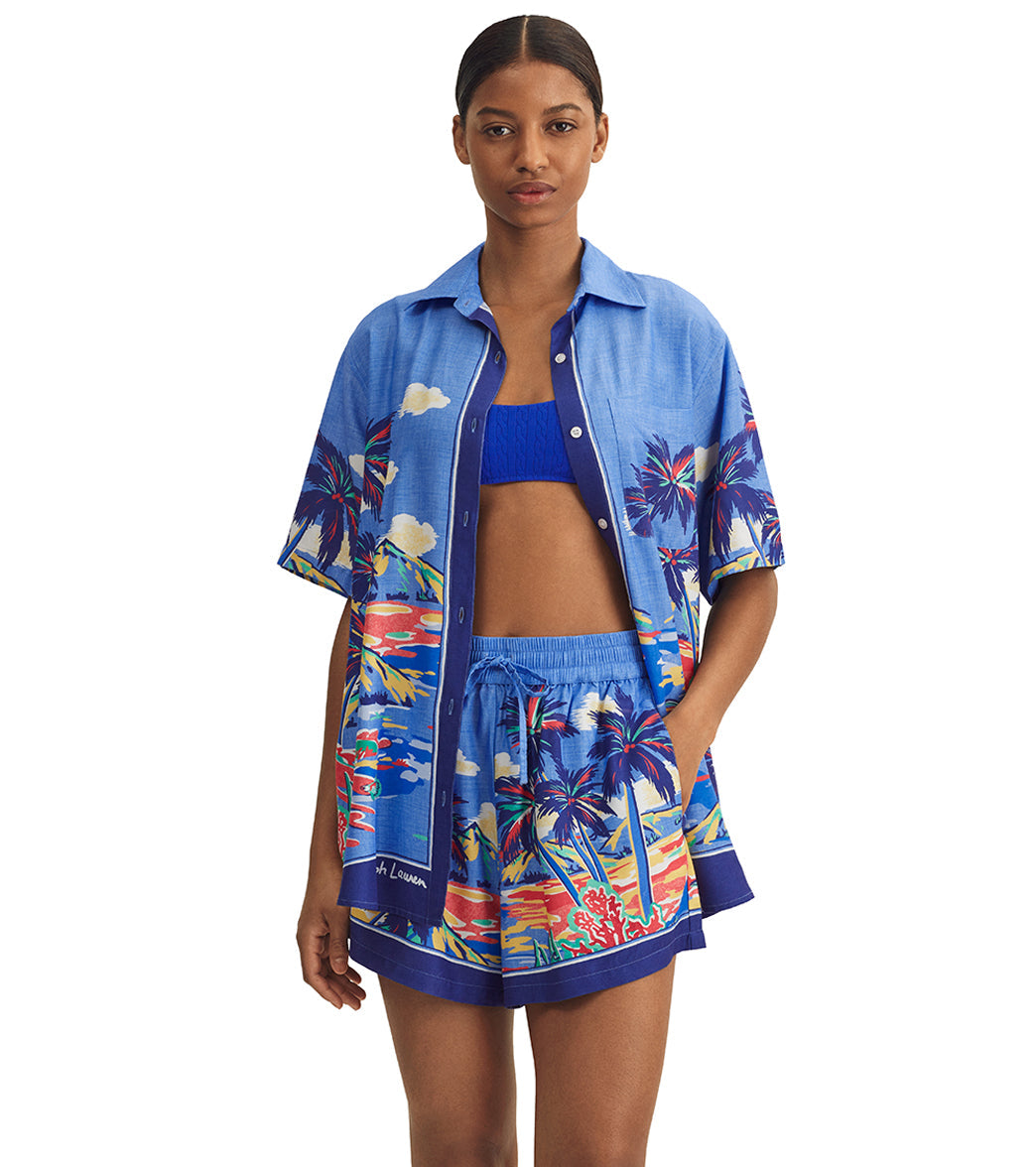 Polo Ralph Lauren Women's Scenic Short Sleeve & Short Set